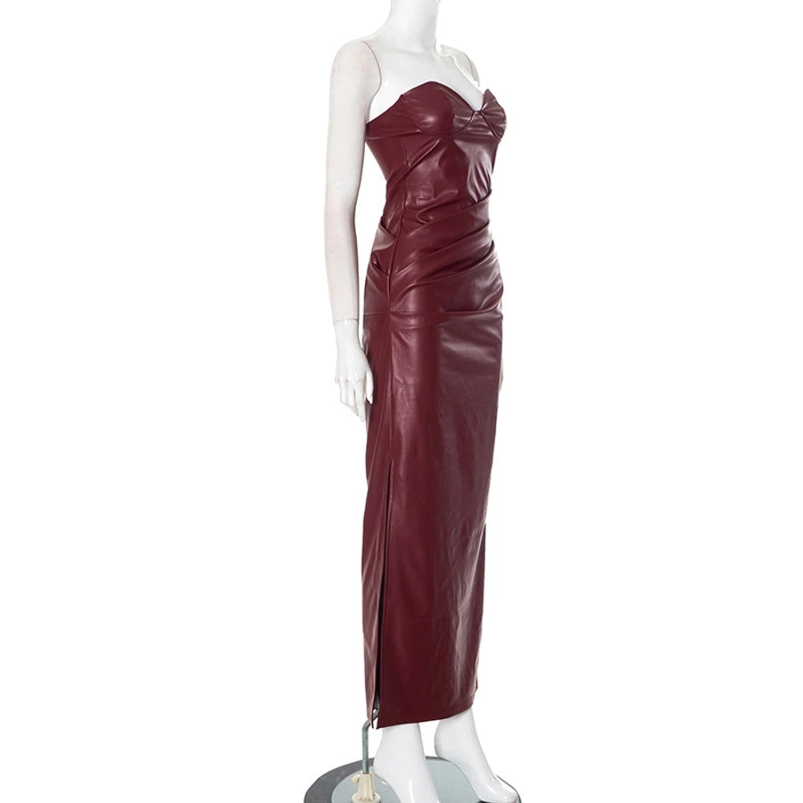 Women's Sheath Dress Sexy U Neck Sleeveless Solid Color Maxi Long Dress Cocktail Party