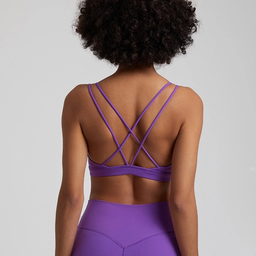 Simple Style Solid Color Nylon U Neck Active Tops Vest