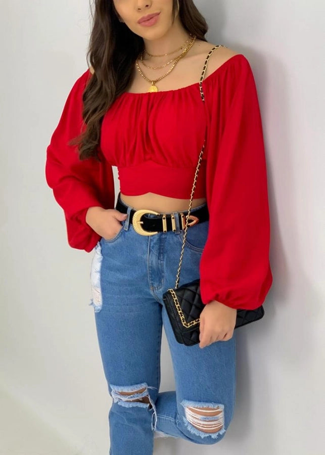 women's long sleeve blouses patchwork streetwear solid color