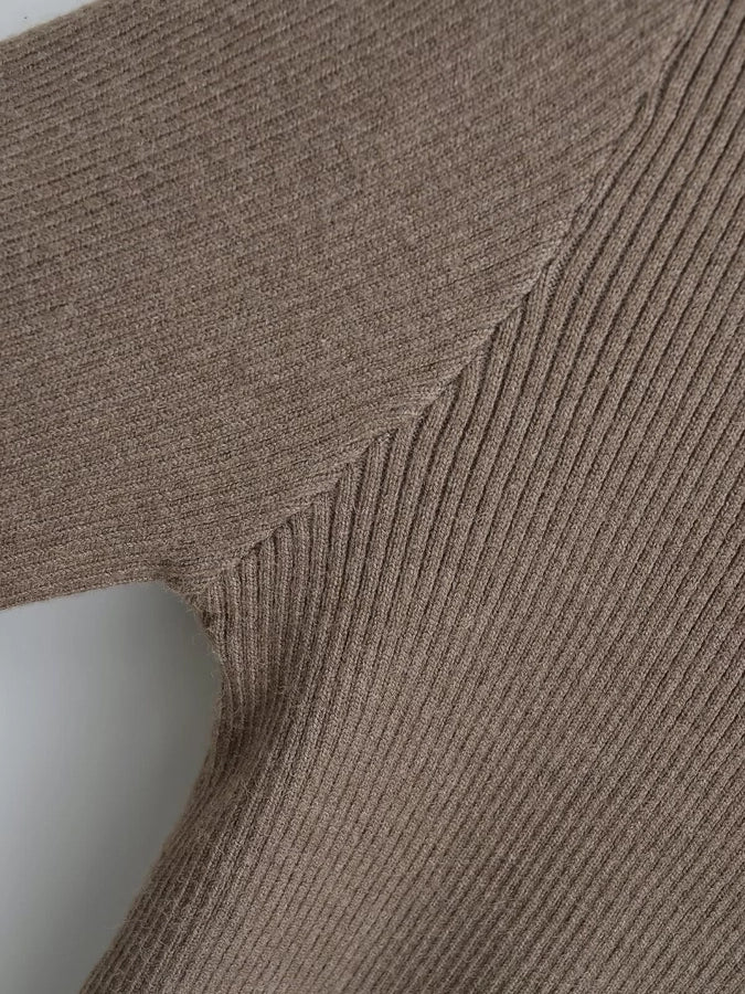 Women's Sweater Long Sleeve Sweaters & Cardigans Hollow Out Elegant Stripe