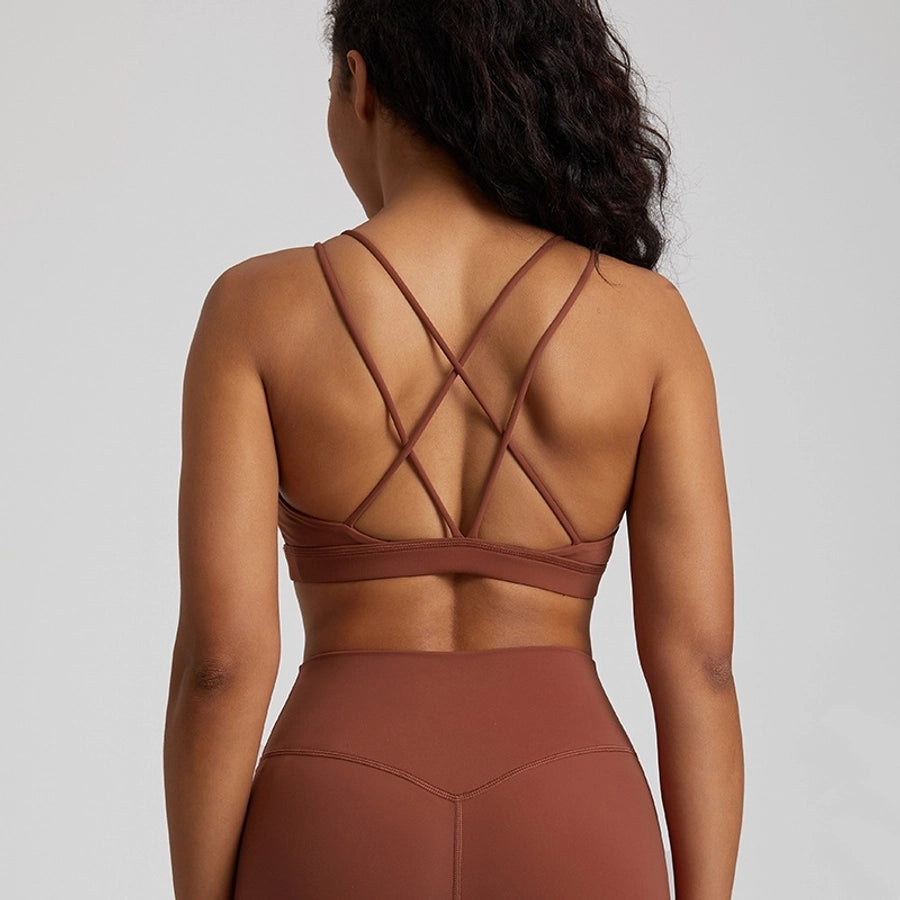 Simple Style Solid Color Nylon U Neck Active Tops Vest