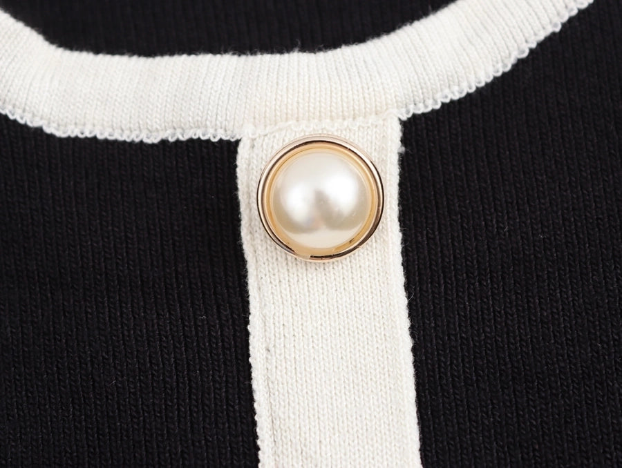Women's Tank Dress Streetwear Round Neck Button Sleeveless Color Block Above Knee Casual Holiday