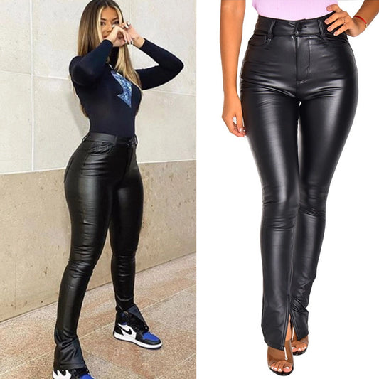 women's sexy full length crimping casual pants skinny pants