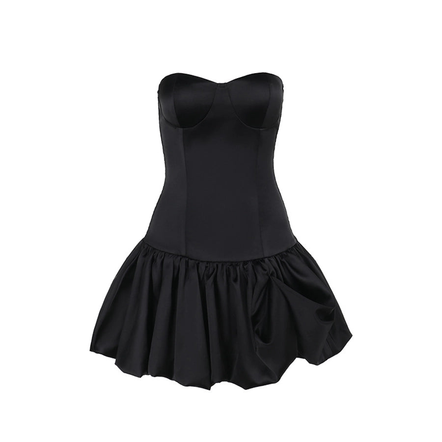 Women's Sheath Dress Elegant Sexy Strapless Backless Sleeveless Solid Color Short Mini Dress Wedding Cocktail Party