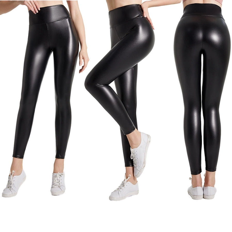 women's street sexy solid color ankle-length leggings