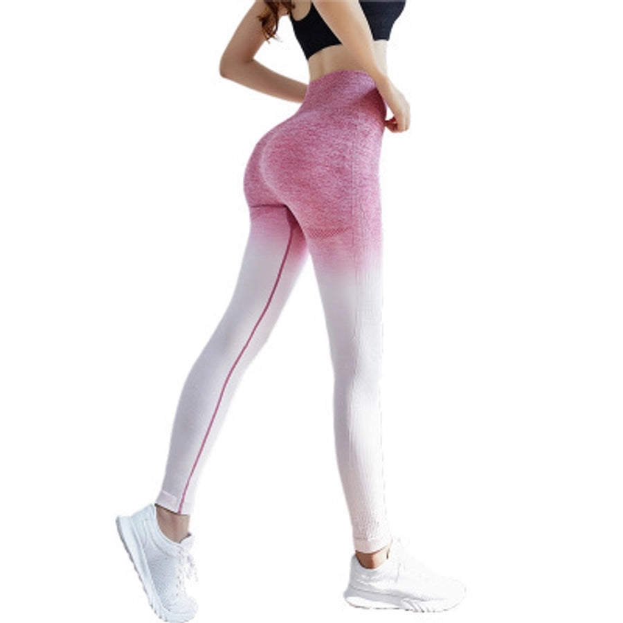 elegant gradient color nylon tracksuit jogger pants