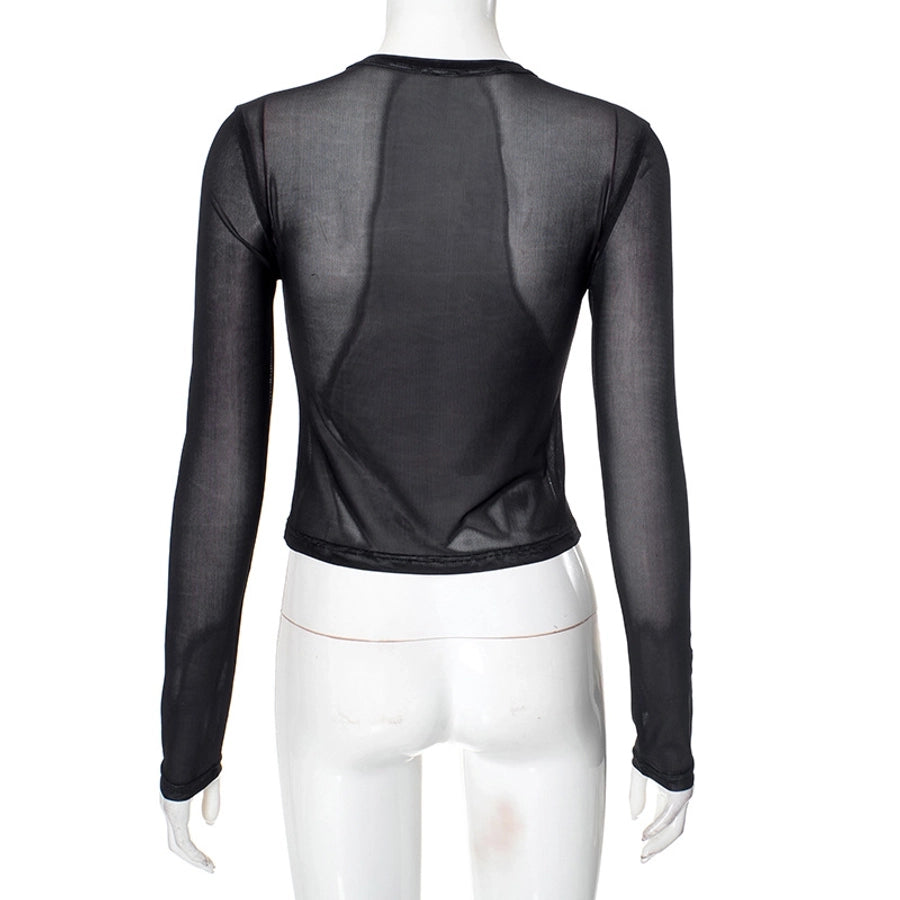 Women's T-shirt Long Sleeve T-Shirts Streetwear Lips Cherry