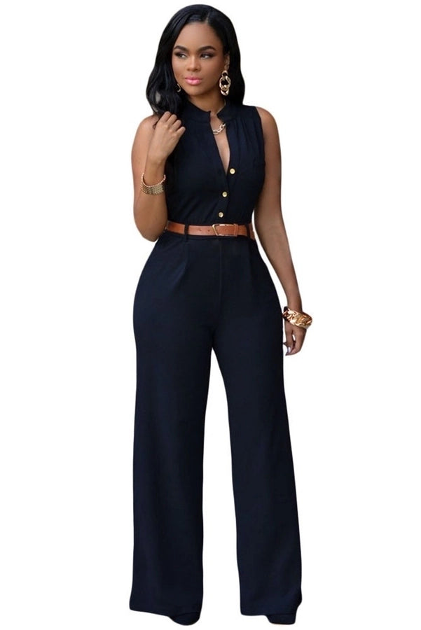 women's daily sexy solid color full length casual pants jumpsuits