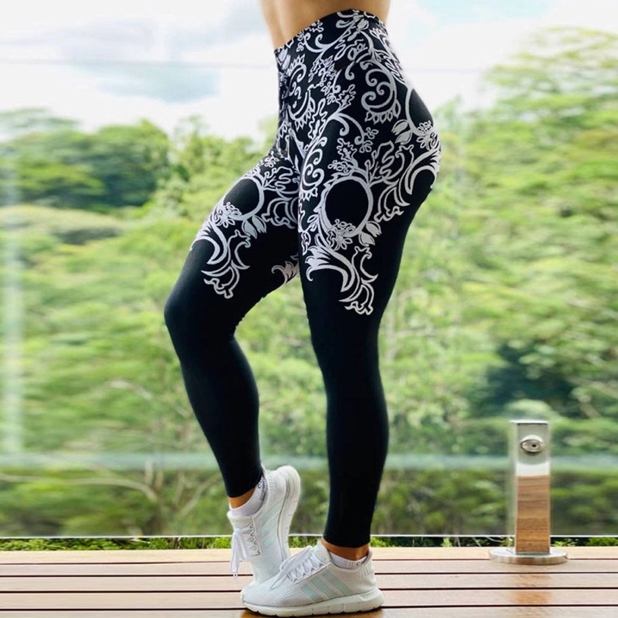 sports printing tie dye chlorinated fiber polyester active bottoms leggings