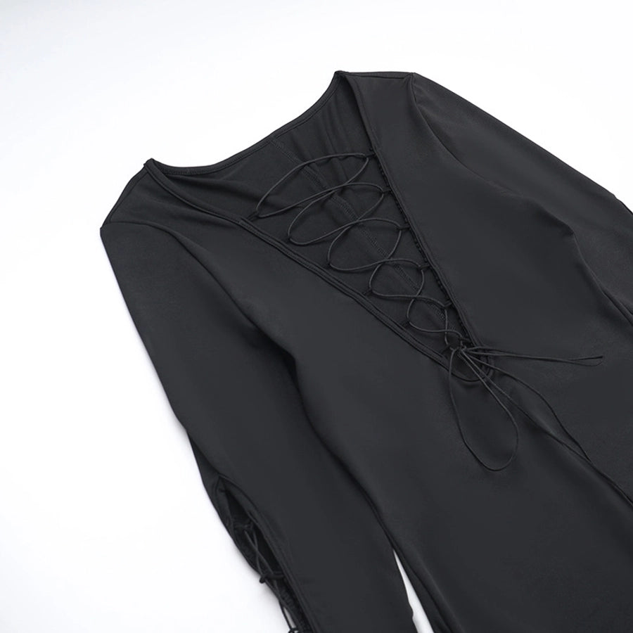 Women's Sheath Dress Streetwear Boat Neck Long Sleeve Solid Color Maxi Long Dress Travel