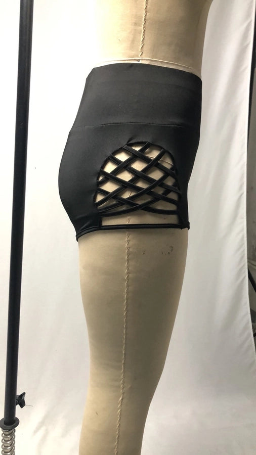 Shorts  Woven Hollow Sexy Strap Yoga Base Elastic Sports Fitness Hot Pants for Women