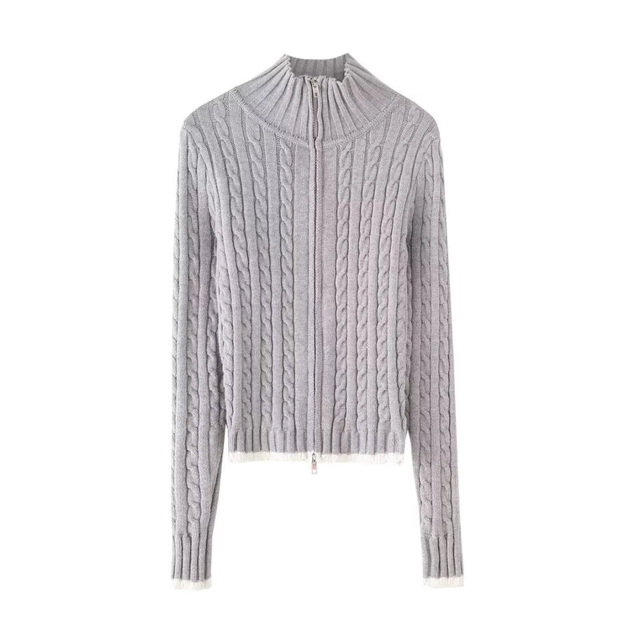 Women's Coat Long Sleeve Sweaters & Cardigans Elegant Stripe