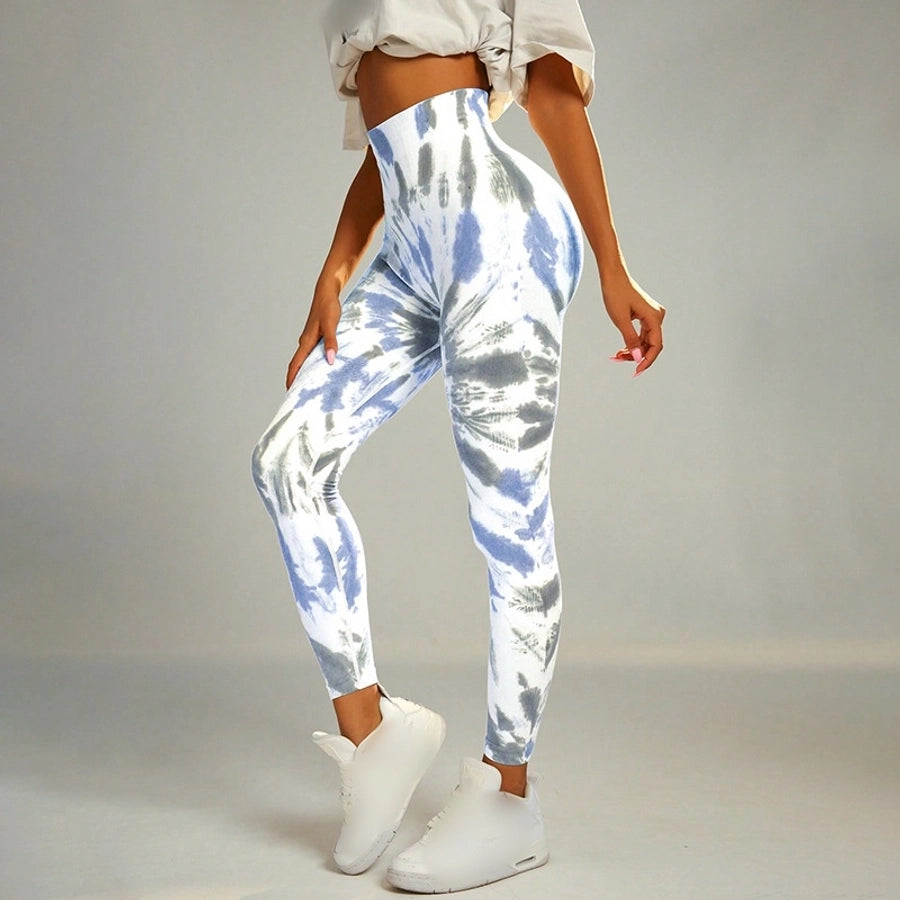 modern style simple style printing nylon active bottoms leggings