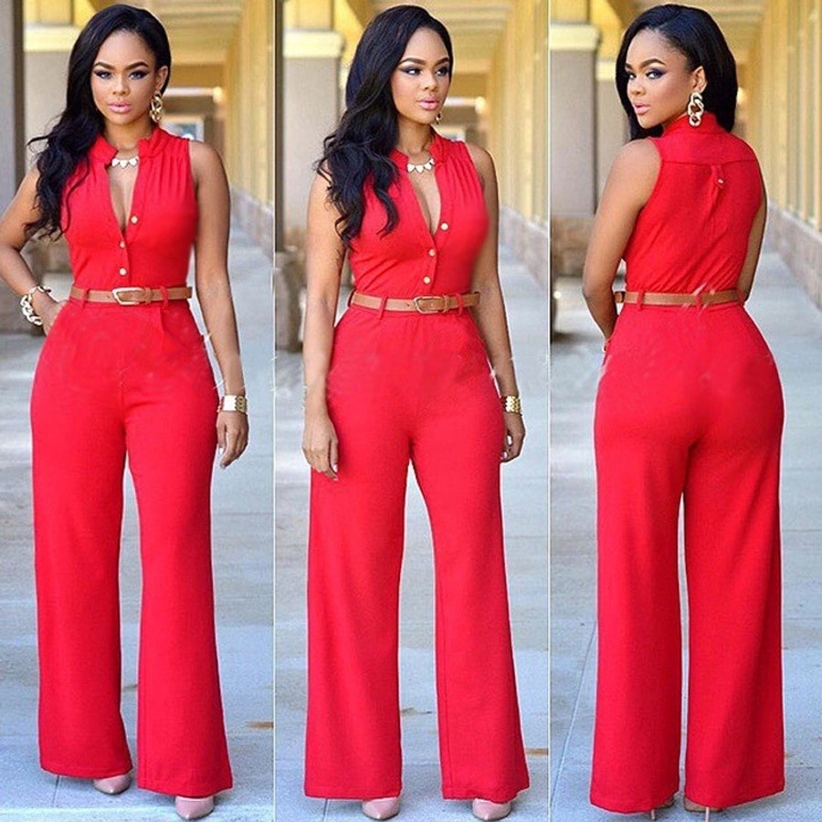 women's daily sexy solid color full length casual pants jumpsuits
