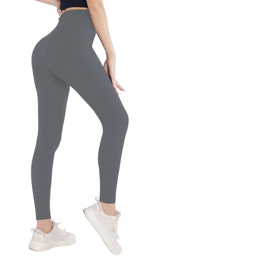 women's street sports casual solid color ankle-length leggings