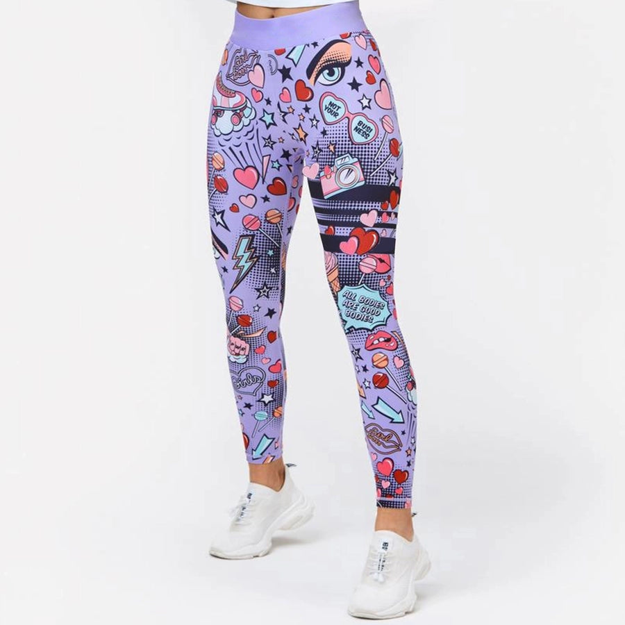 fitness printing chlorinated fiber polyester printing active bottoms jogger pants