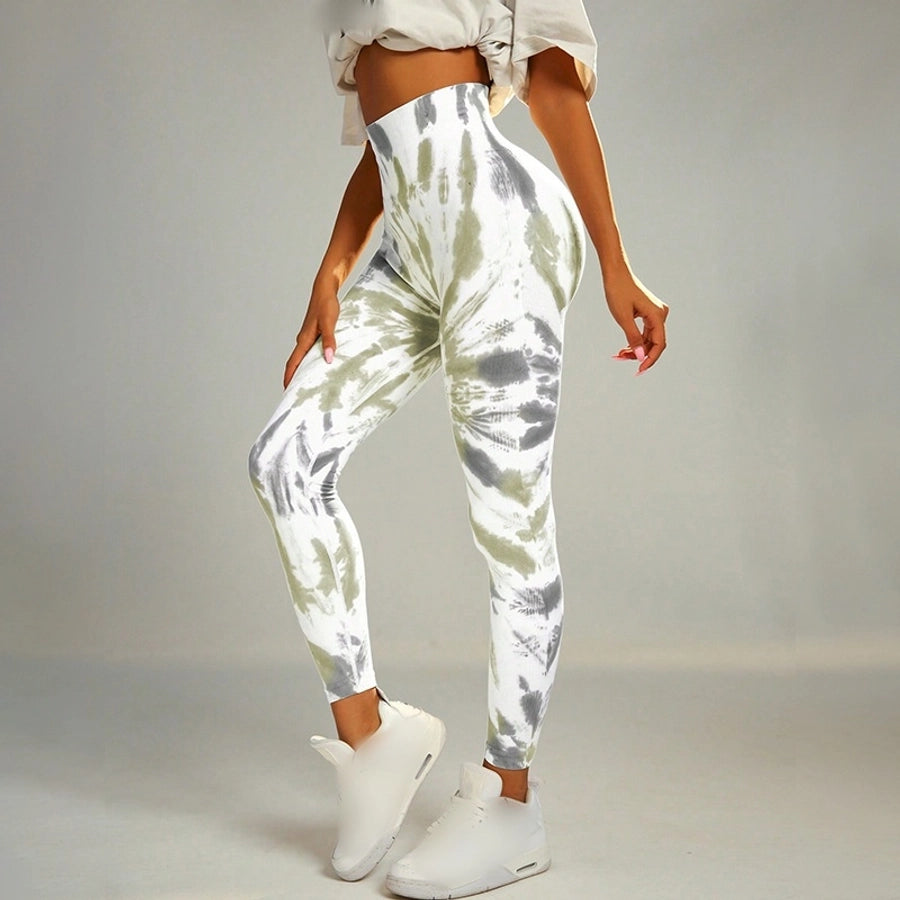 modern style simple style printing nylon active bottoms leggings