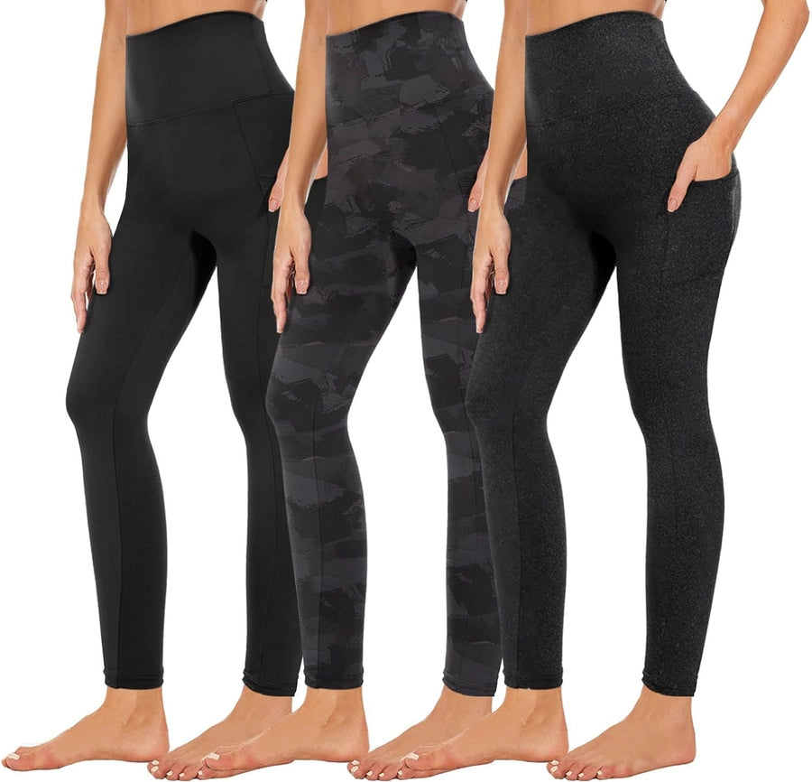 women's daily basic solid color ankle-length leggings