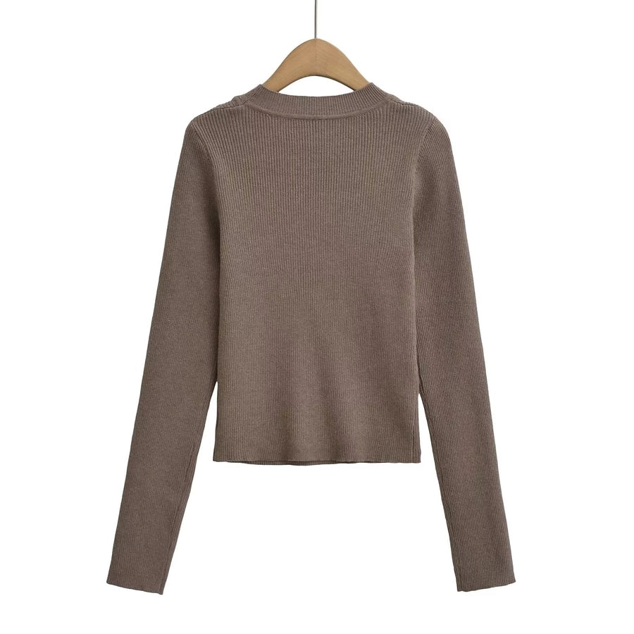 Women's Sweater Long Sleeve Sweaters & Cardigans Hollow Out Elegant Stripe