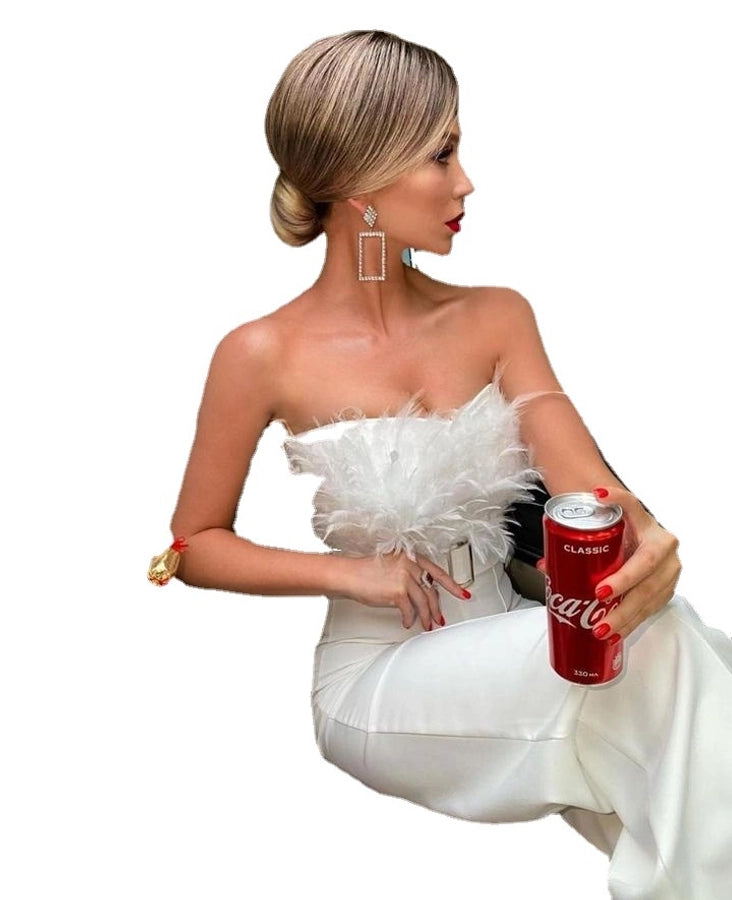 women's street streetwear solid color full length embroidery jumpsuits