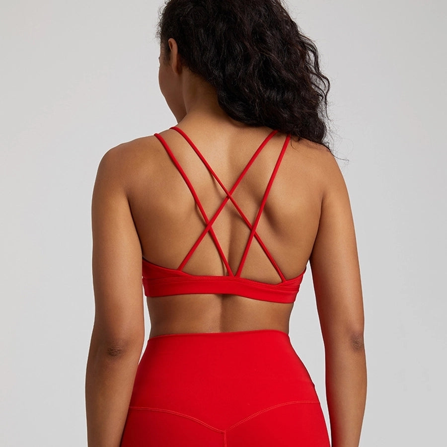 Simple Style Solid Color Nylon U Neck Active Tops Vest