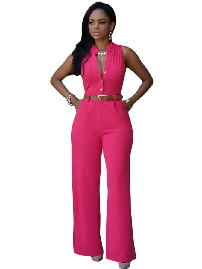 women's daily sexy solid color full length casual pants jumpsuits