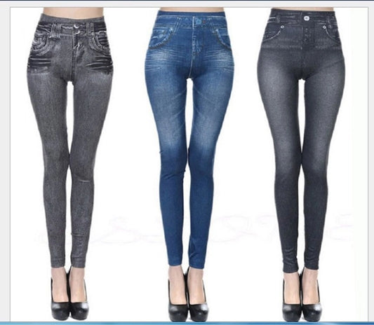 women's street fashion solid color ankle-length printing leggings