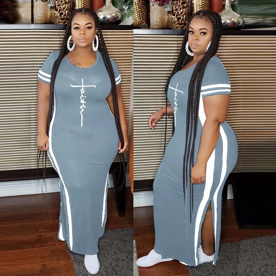 sheath dress commute round neck patchwork short sleeve color block midi dress holiday