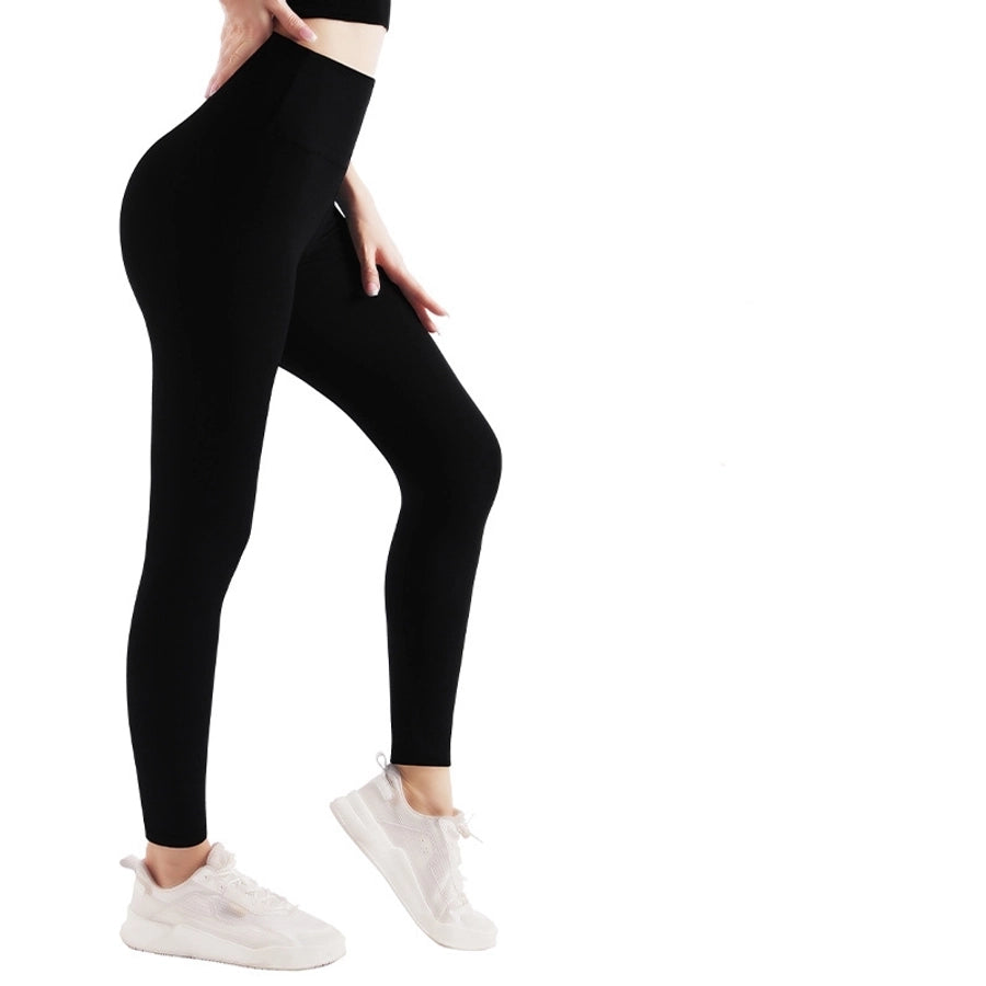 women's street sports casual solid color ankle-length leggings