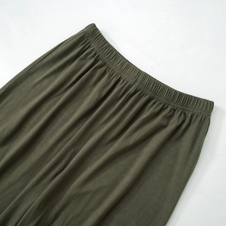 Holiday Women's Streetwear Solid Color Spandex Polyester Pants Sets Pants Sets