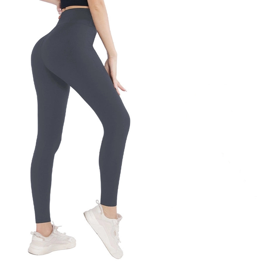 women's street sports casual solid color ankle-length leggings