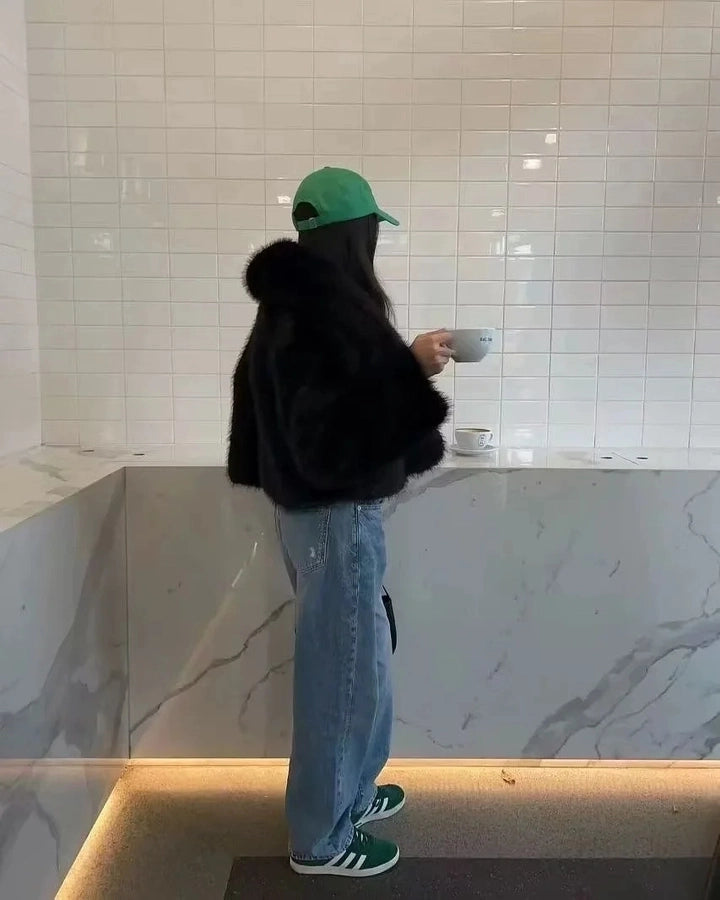 Women's Preppy Style Solid Color Pullovers Coat cotton clothes