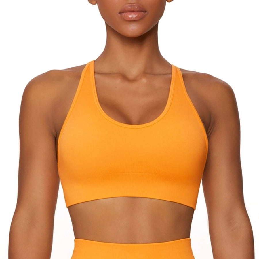 sports solid color chemical fiber blend v neck tracksuit vest leggings