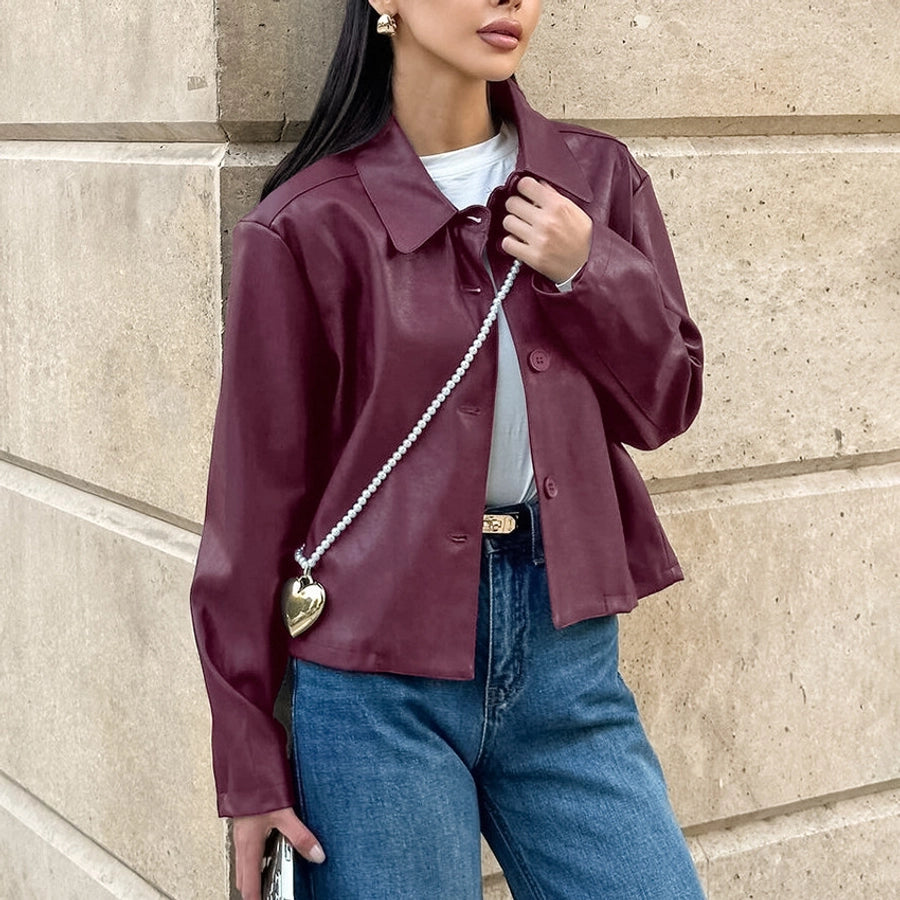 Women's Casual Solid Color Single Breasted Coat