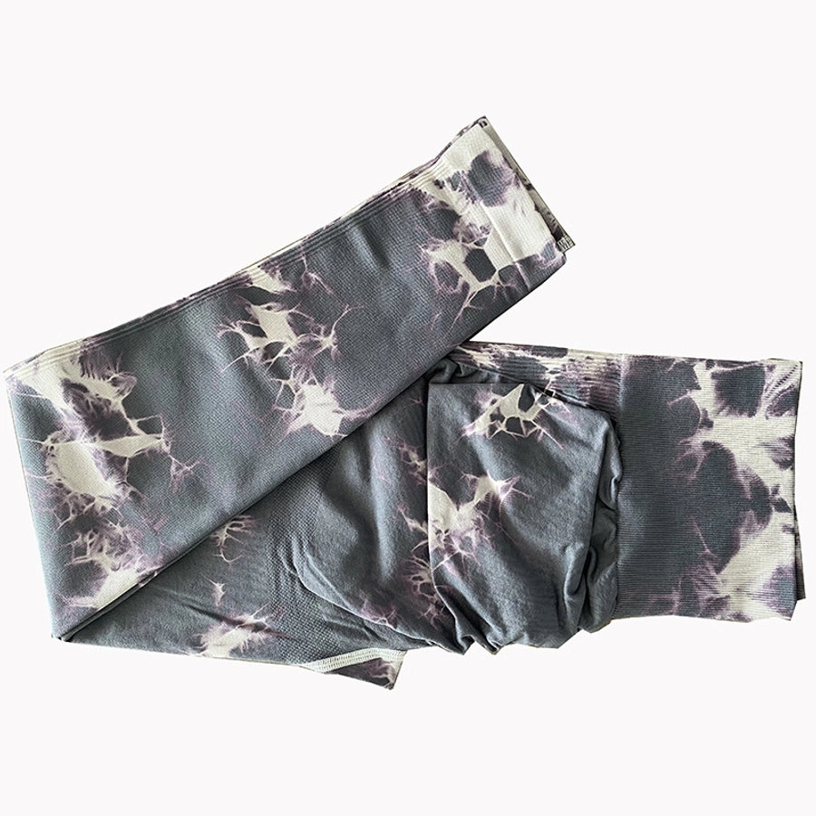 sports tie dye nylon active bottoms leggings