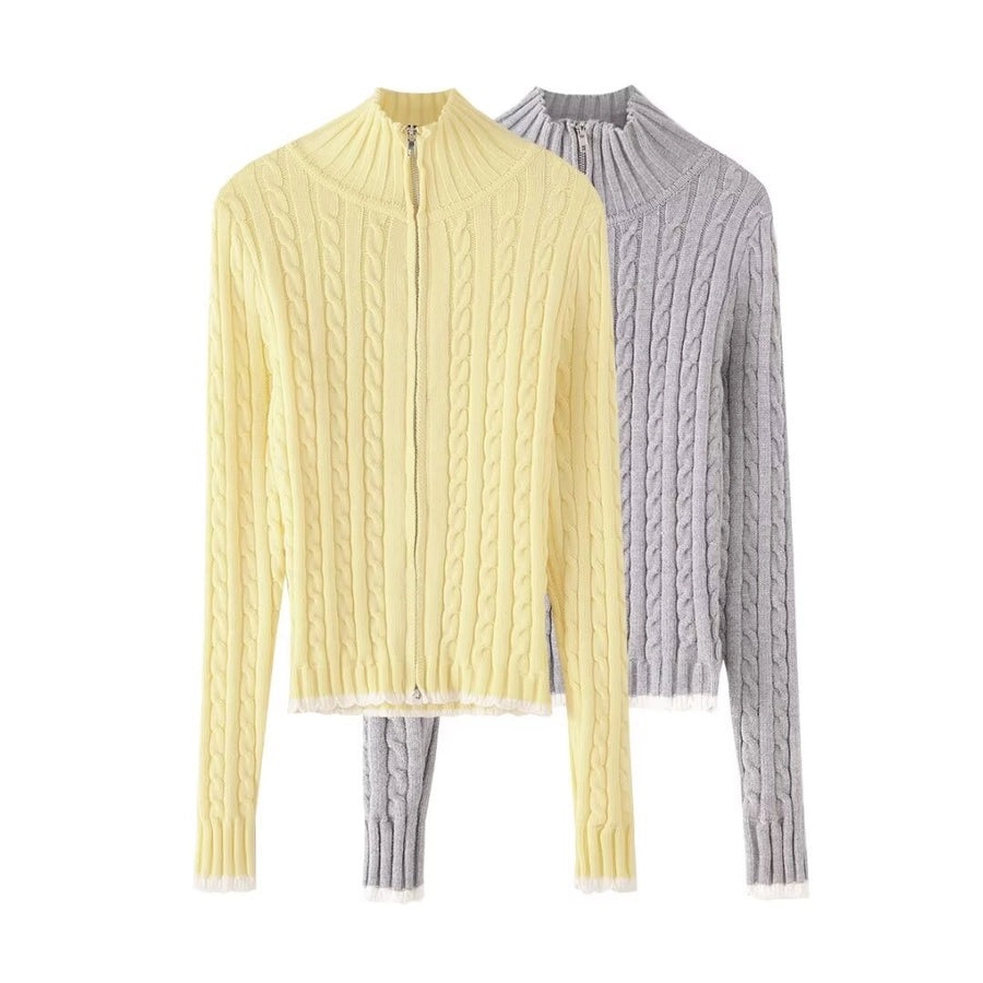 Women's Coat Long Sleeve Sweaters & Cardigans Elegant Stripe