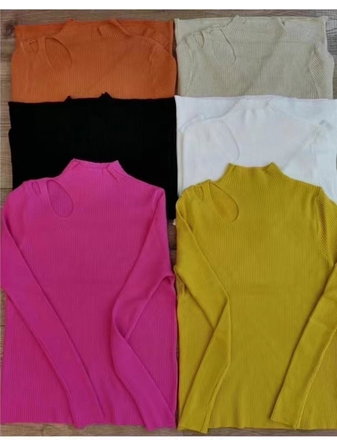women's sweater long sleeve sweaters & cardigans hollow out casual solid color