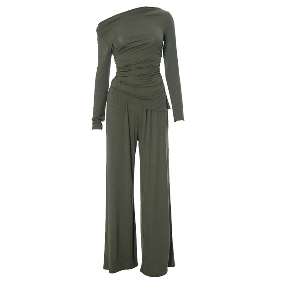 Holiday Women's Streetwear Solid Color Spandex Polyester Pants Sets Pants Sets