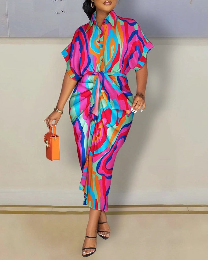 women's wrap dress elegant v neck short sleeve color block maxi long dress daily