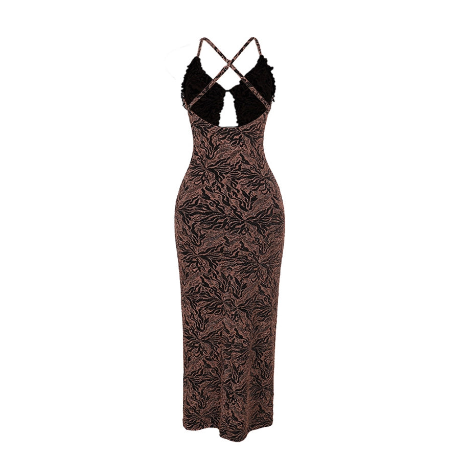 Women's Sheath Dress Sexy Round Neck Sleeveless Solid Color Maxi Long Dress Holiday