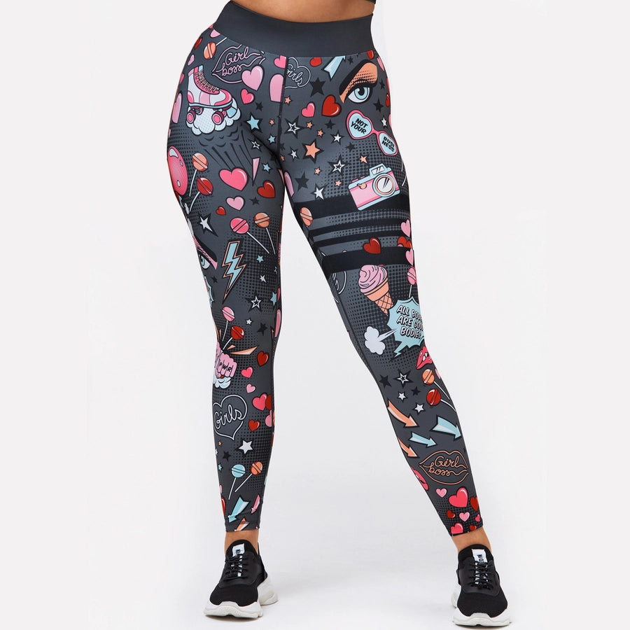 fitness printing chlorinated fiber polyester printing active bottoms jogger pants