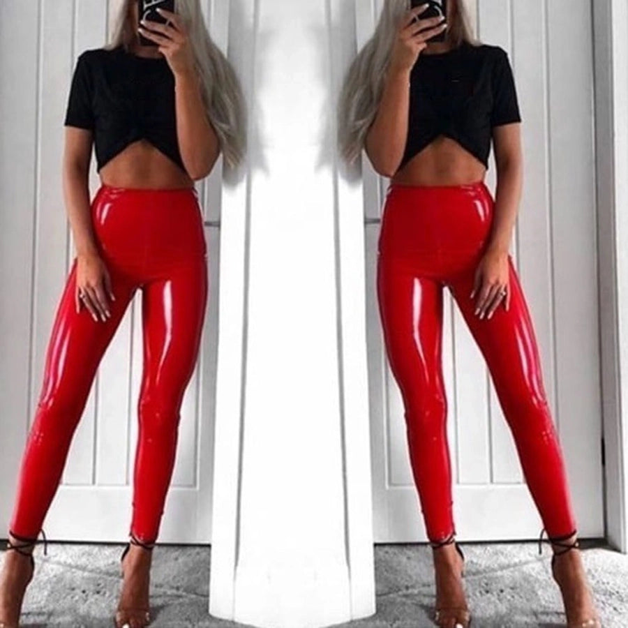 women's street sexy solid color full length tapered pants