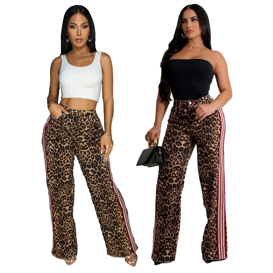 Women's Daily Casual Leopard Full Length Casual Pants