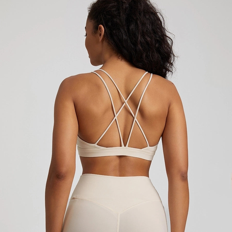 Simple Style Solid Color Nylon U Neck Active Tops Vest