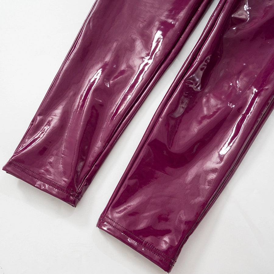 Women's Holiday Streetwear Solid Color Full Length Casual Pants