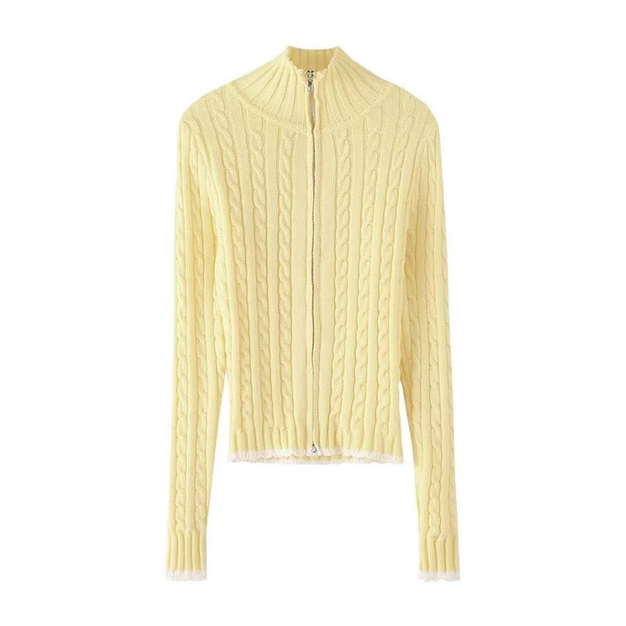 Women's Coat Long Sleeve Sweaters & Cardigans Elegant Stripe