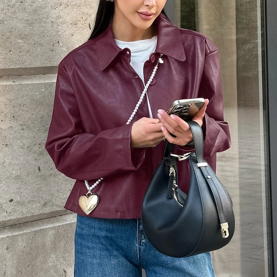 Women's Casual Solid Color Single Breasted Coat