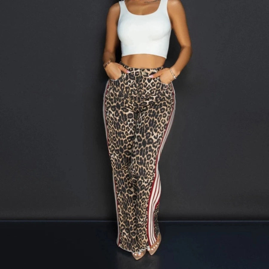Women's Daily Casual Leopard Full Length Casual Pants