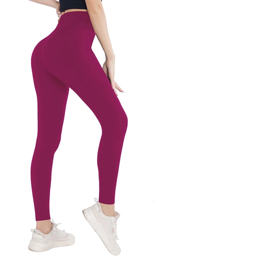 women's street sports casual solid color ankle-length leggings