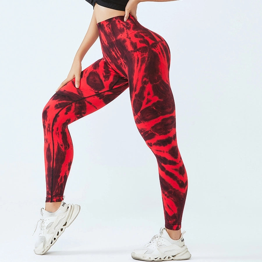 modern style simple style printing nylon active bottoms leggings
